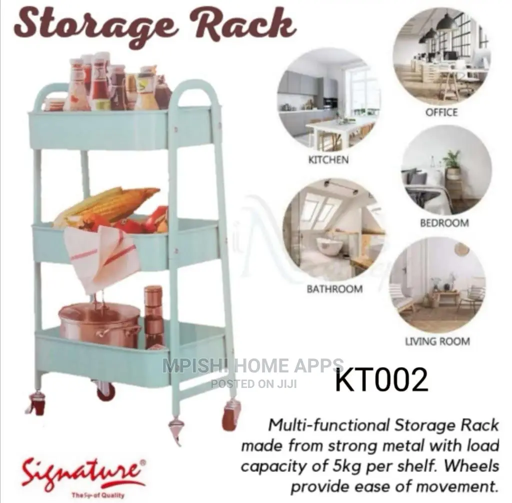 3-Tier Storage Rack With Wheels