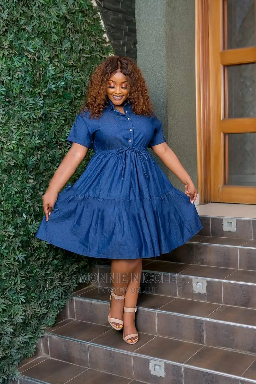 Fancy Denim Skater Dress