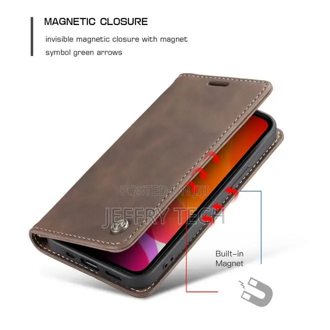 Caseme - iPhone 12 Mini Sleeve - Leather Flip Wallet Case -