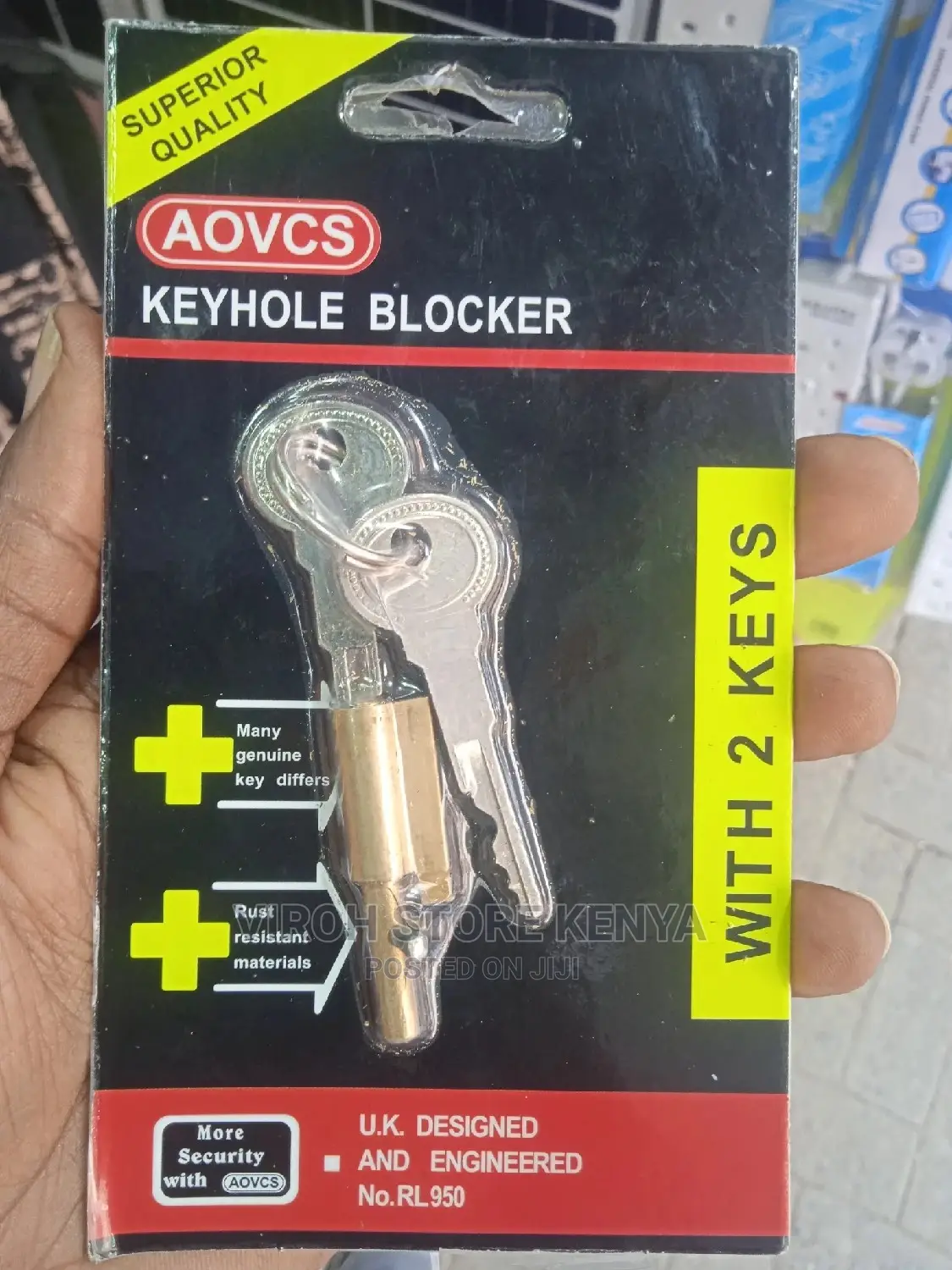 Anti-theft Antigen Keyhole Blocker Aovcs With Two Keys