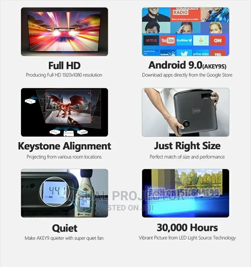 AUN AKEY9S Projectors Android Projector