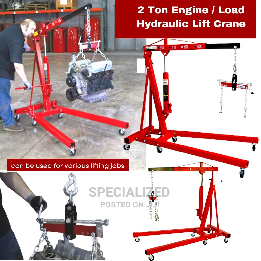 2 Ton Foldable High Grade Dual Hydraulic Engine Hoist Crane