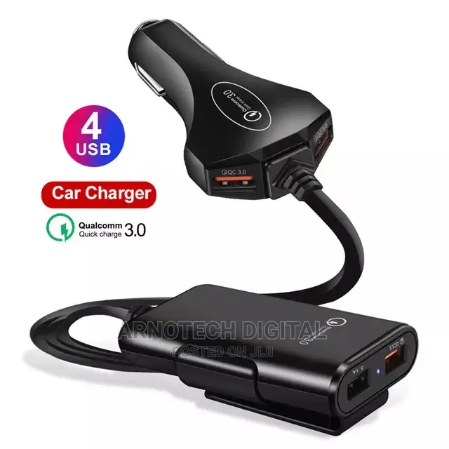 Universal 4-Port Car Phone Fast Charger