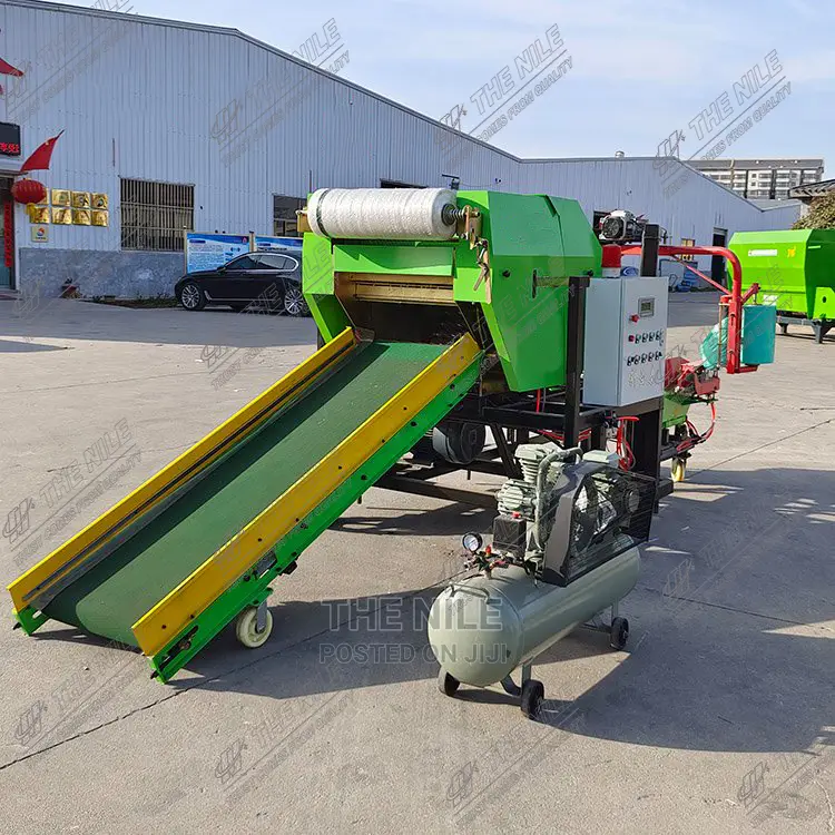 Feed Storage Strapping and Wrapping Machine