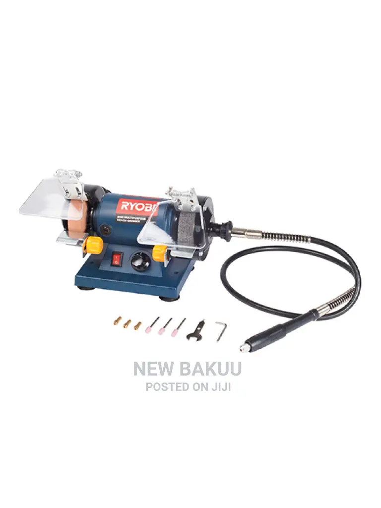 Ryobi Bg-120 Bench Grinder 120W, Multi Purpose W/ Flexible S