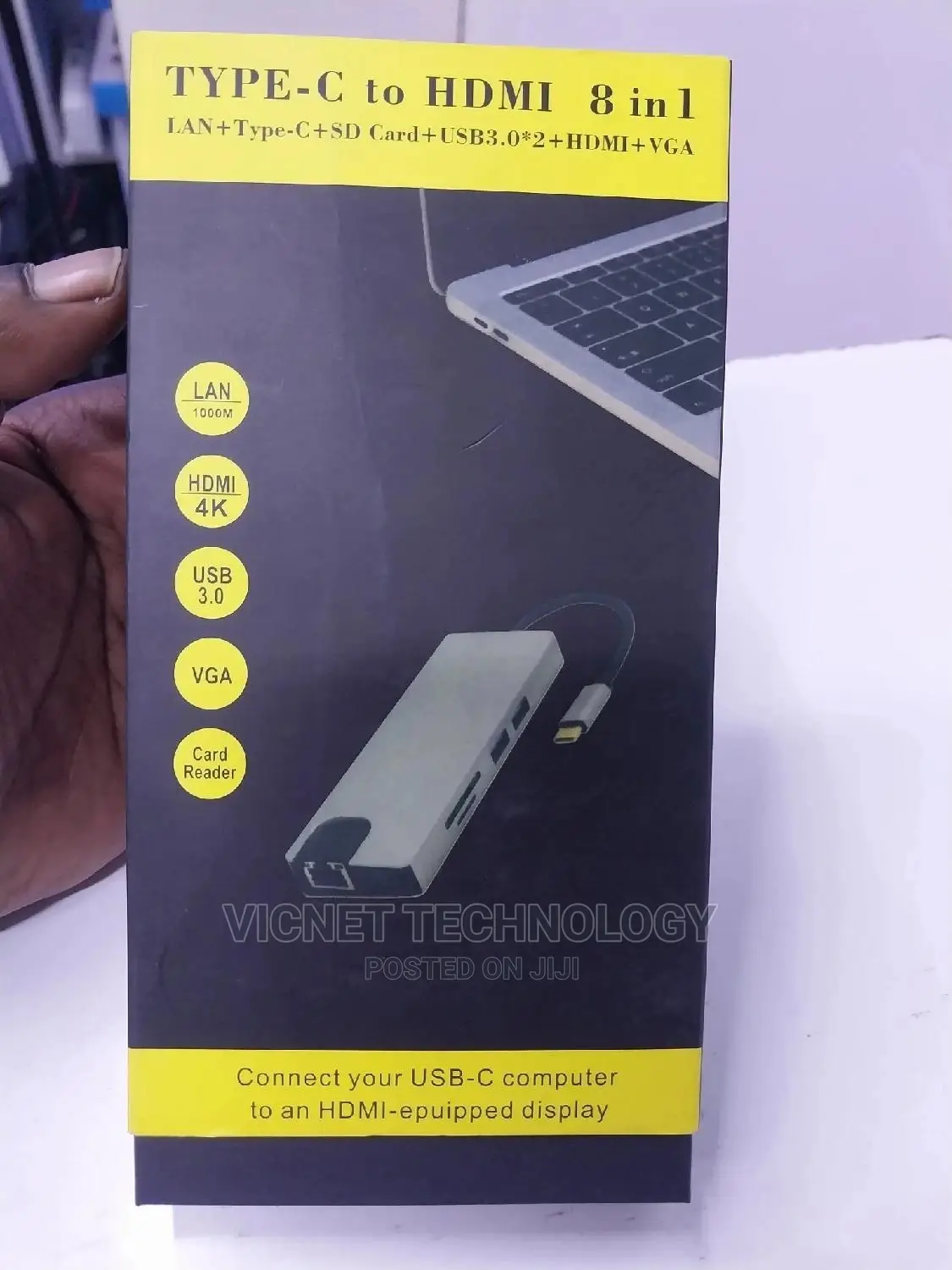 11 in 1 Macbook Usb C Hub With Hdmi,Vga,Sd, Lan,Usb 3.0 Etc