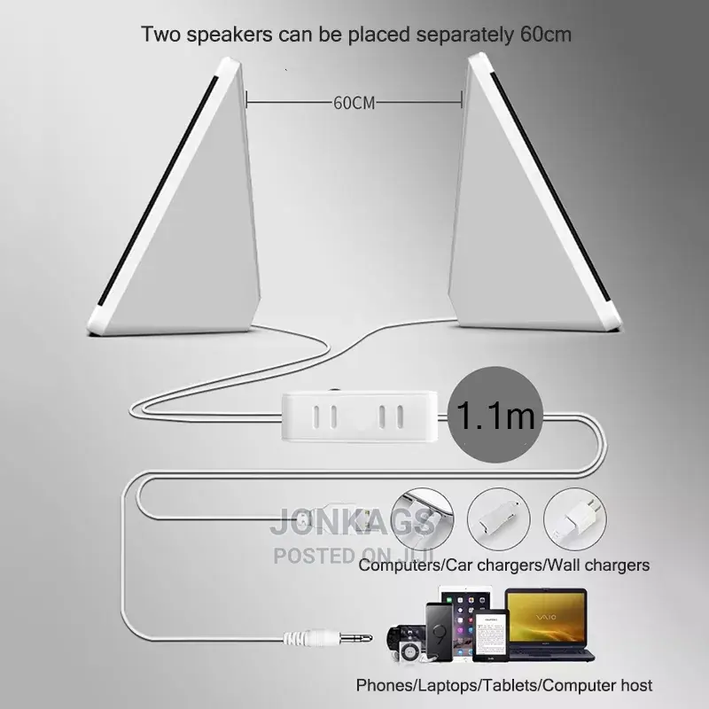 S5 Deskto/Laptop USB Speakers, 3.5mm Jack