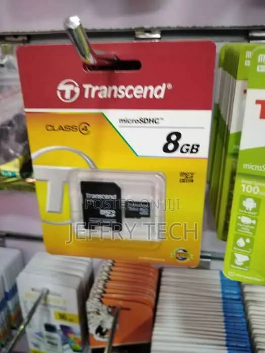 8GB Transcend Microsdhc CL4 Memory Card Includes SD Adaptor
