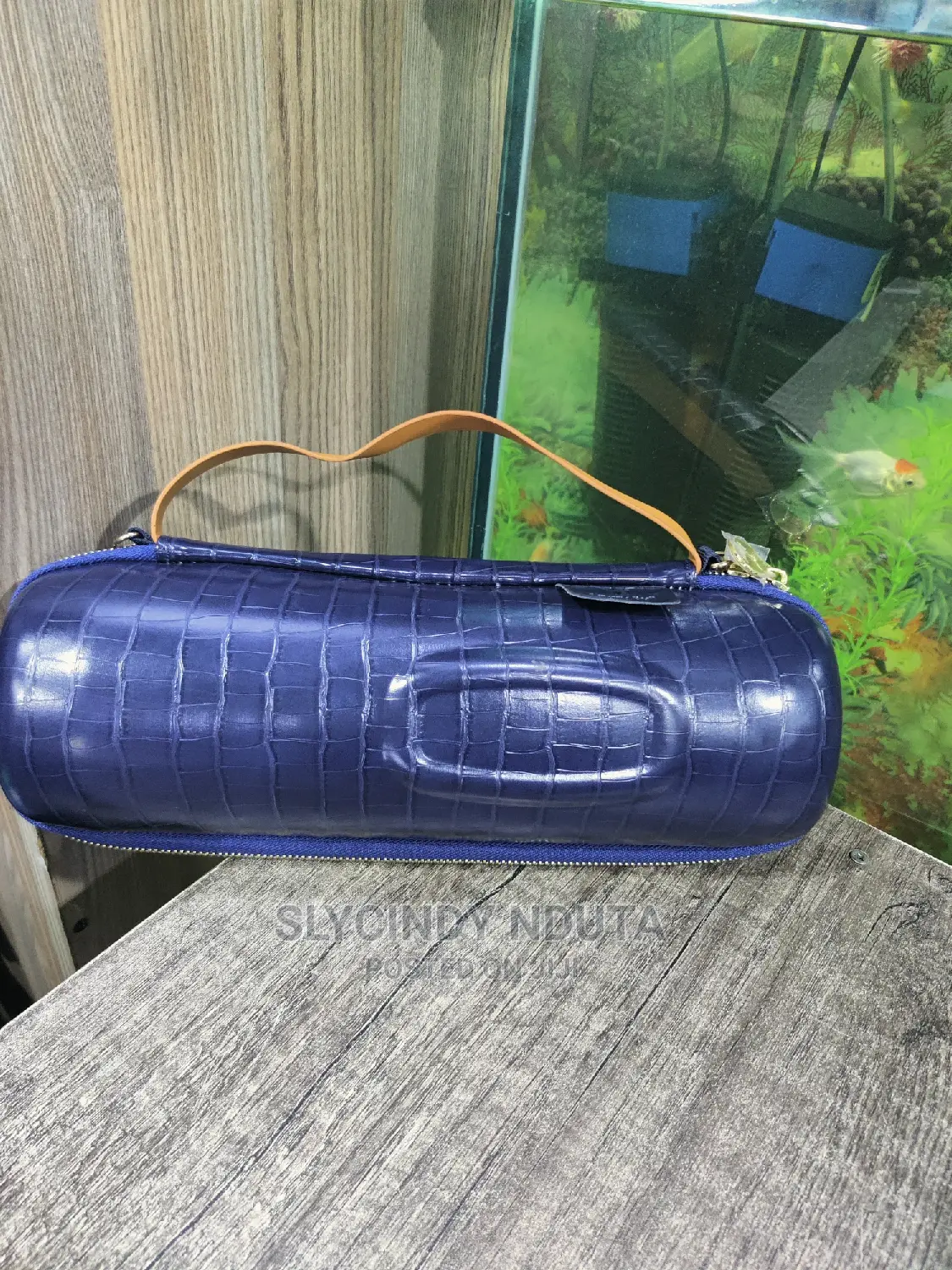 JBL Leather Charge 5 Bag (Blue)