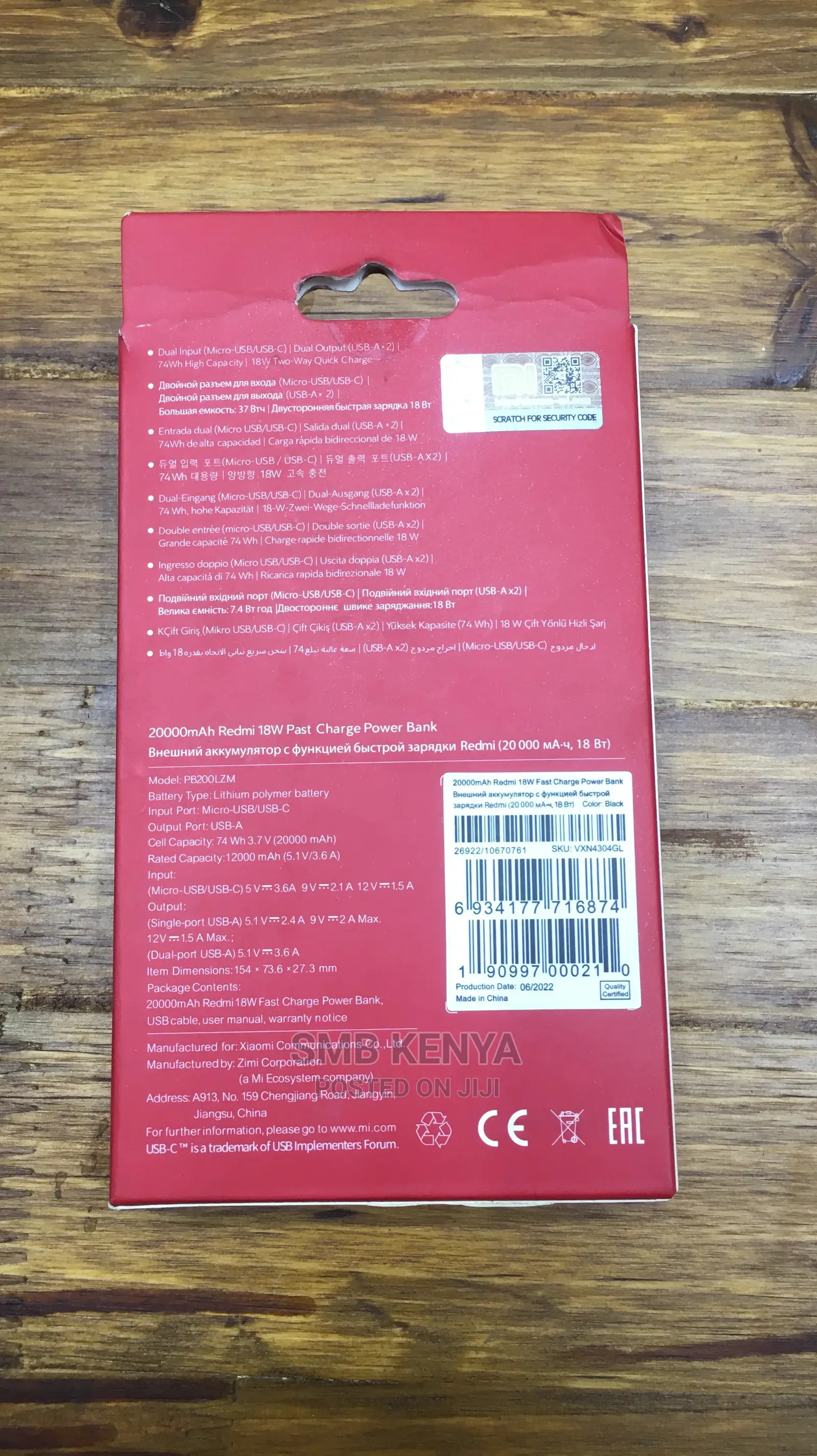 Original Redmi 20,000 Mah Powerbank