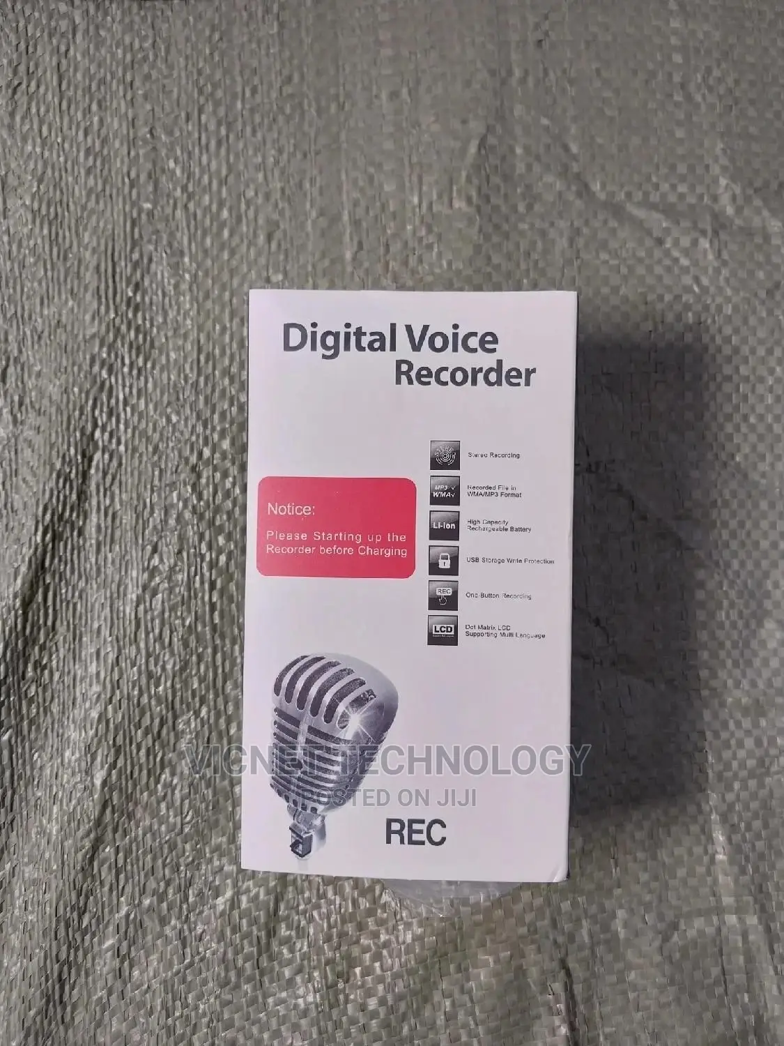 16gb Stereo Voice Recorder With 3 Recording Modes