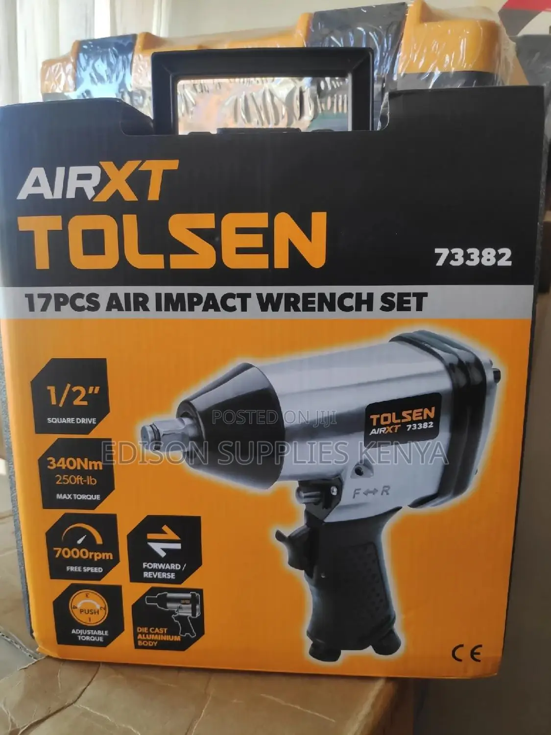 Tolsen Air Impact Wrench Set 17pcs 1/2" Drive 340nm 73382