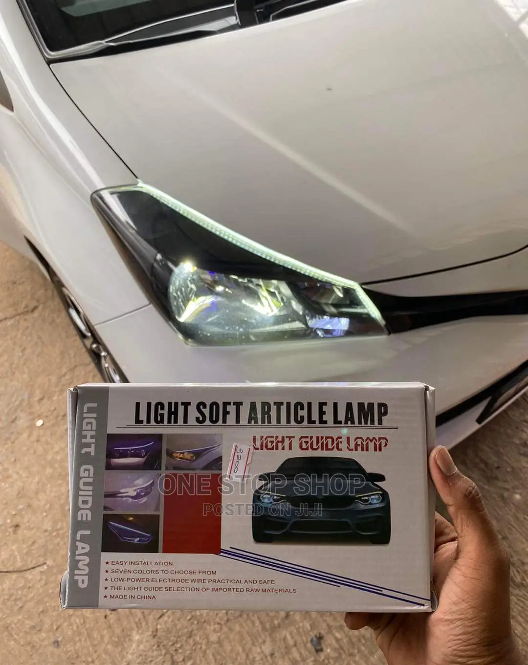 Car Fitted With Headlight Strip