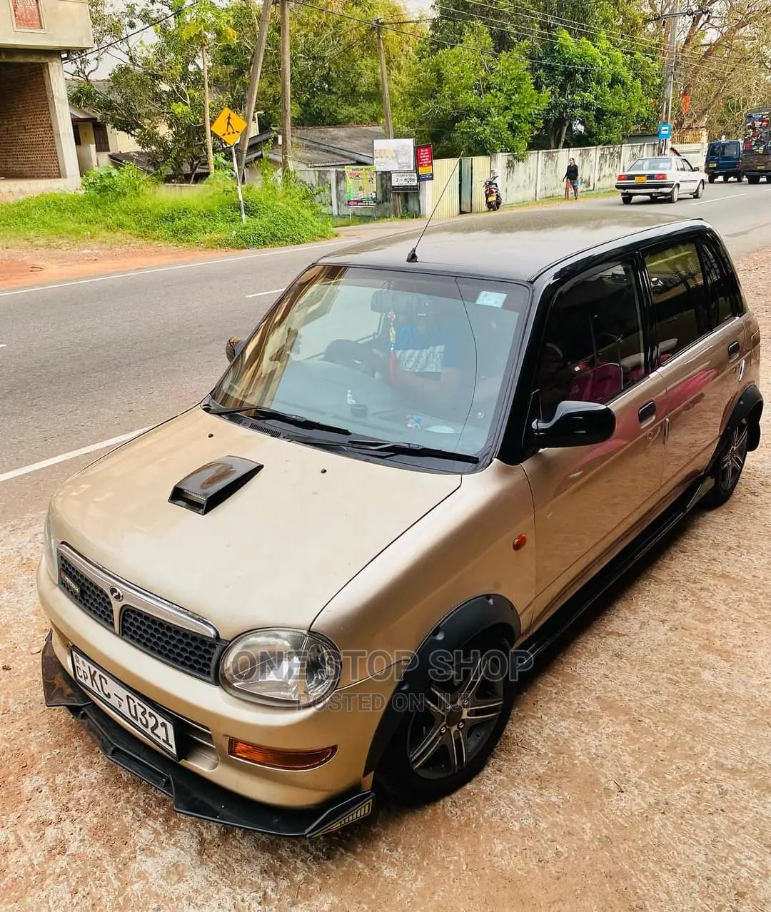 Car Fitted With Bonnet Scoop,Fender Flares,Side Skirt,Lip