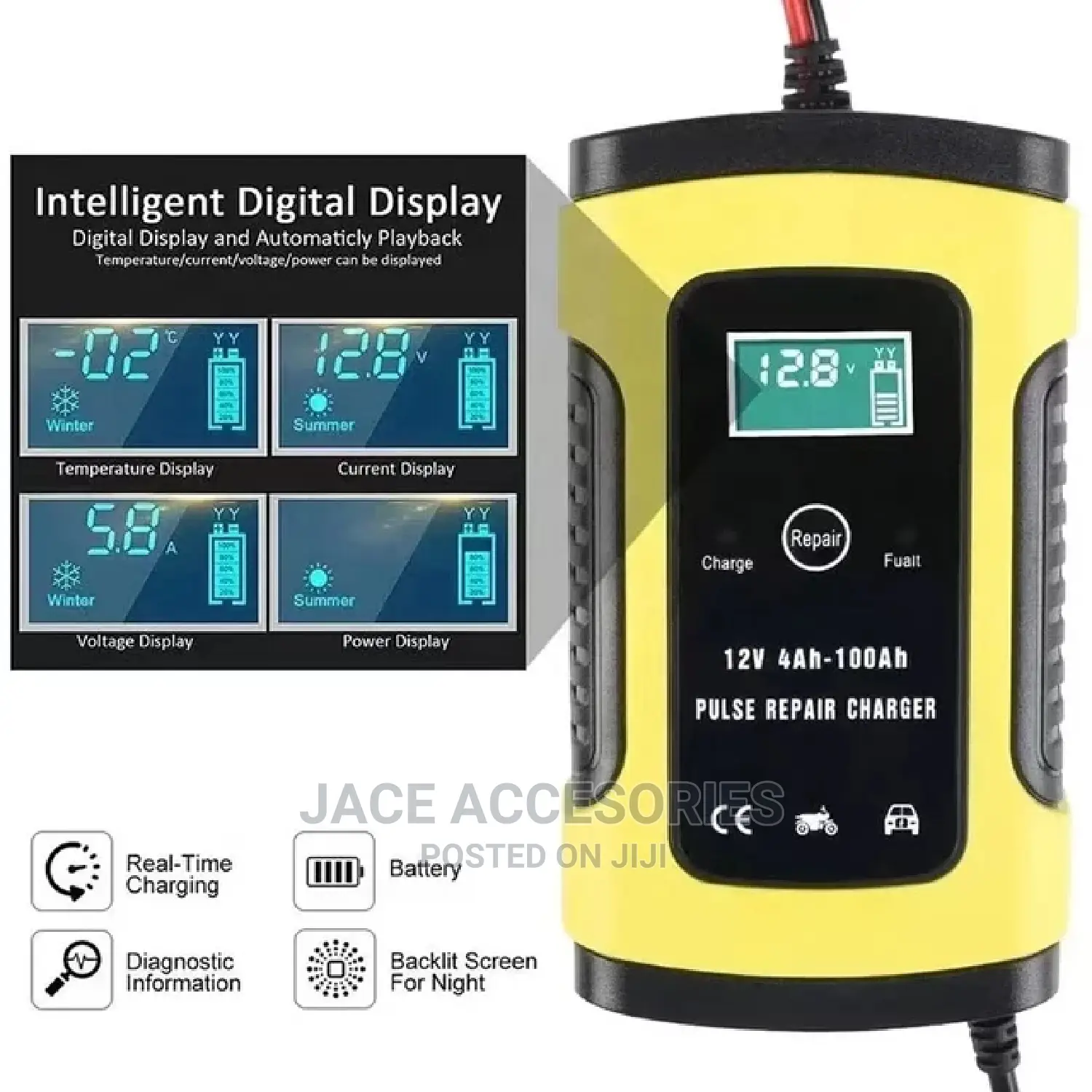 Lead Acid Battery Charger for Cars,Rtv, Mowers