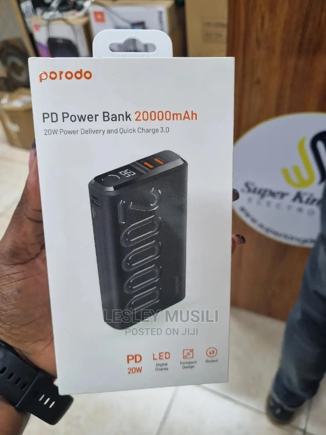 Porodo Portable Power Bank 20000mah(20W)