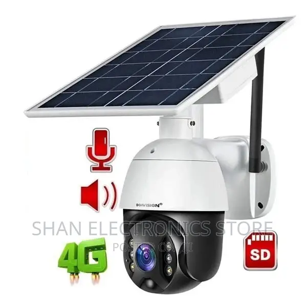 Outdoor Security 4g Simcard Solar Powered PTZ CCTV Camera