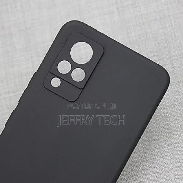 Rubber Soft Silicon Back Cover for Vivo V21 5G - Black