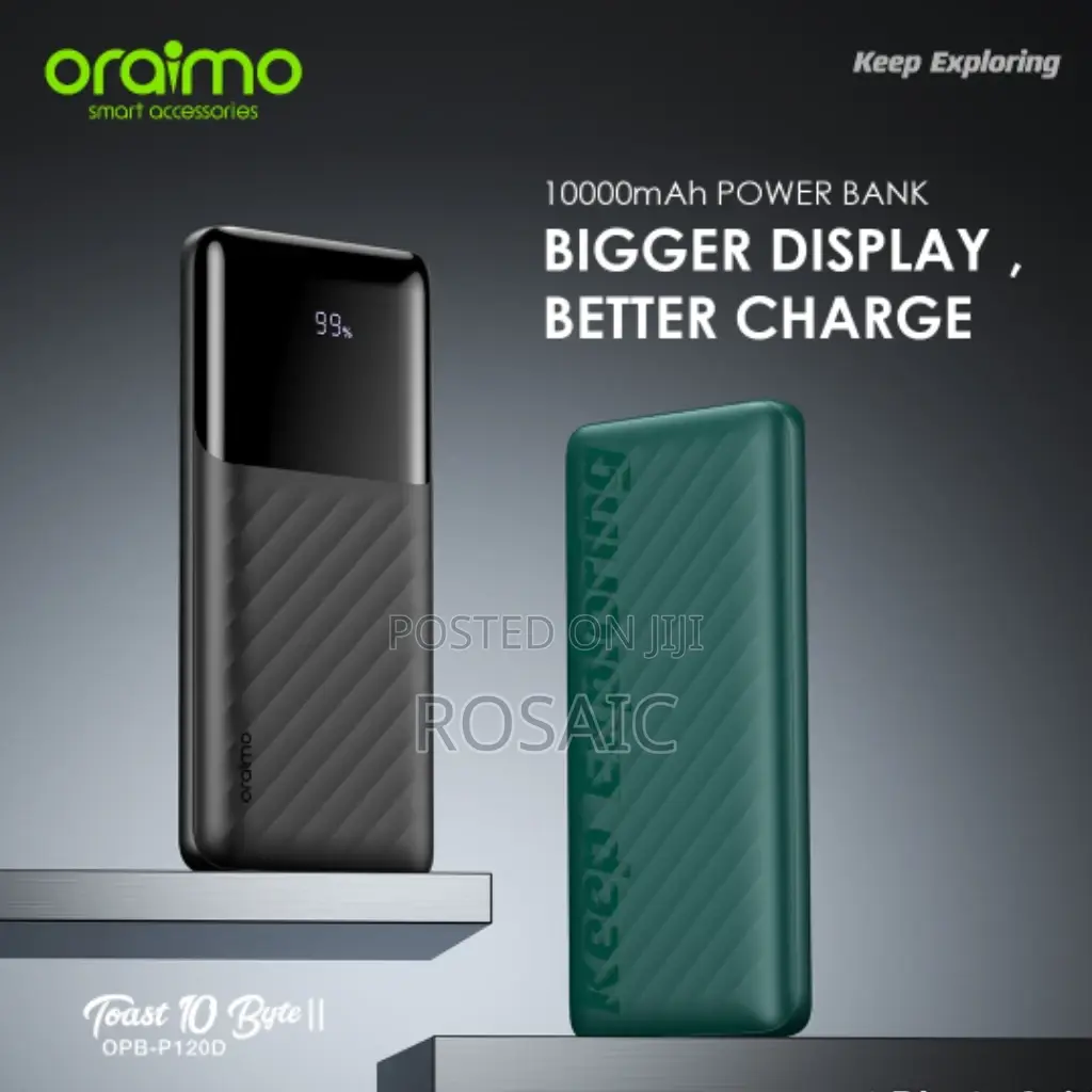 Oraimo Power Bank 10000mah at 1800/=