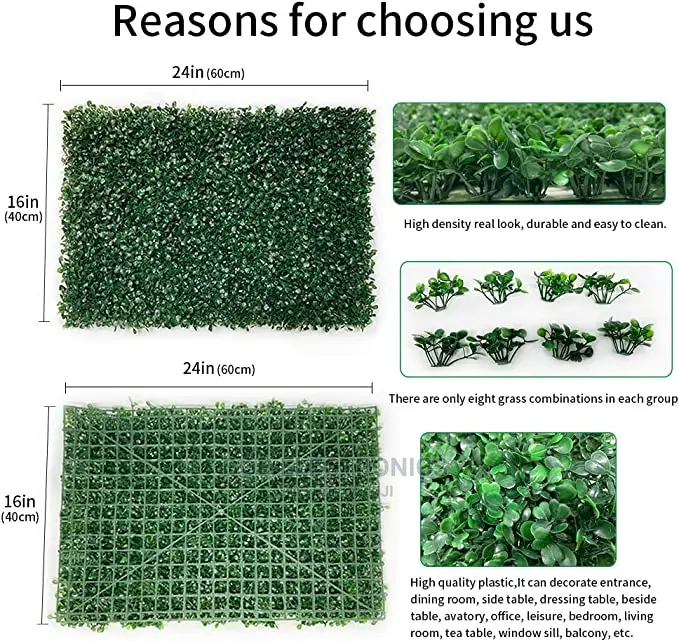 40 By 60 Cm Green Artificial Wall Lawn