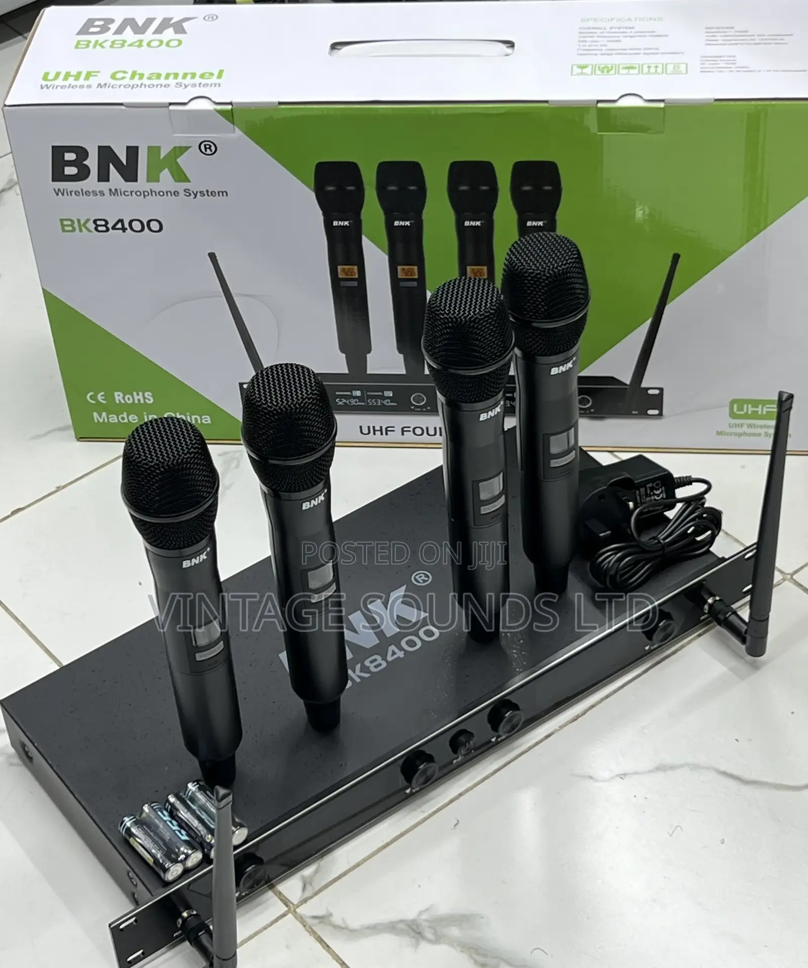 BNK Bk8400 4wireless Microphone Set Uhf