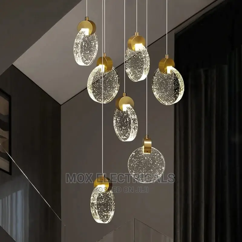 Led Glass Staircase Pendant