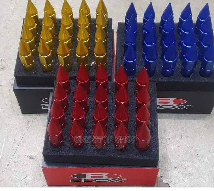 Different Colors Bullets Rim Nuts 20pcs