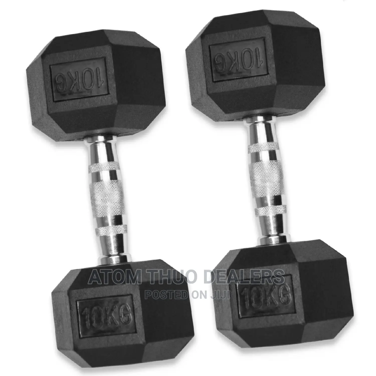 10 Kg Hexagonal Dumbbells