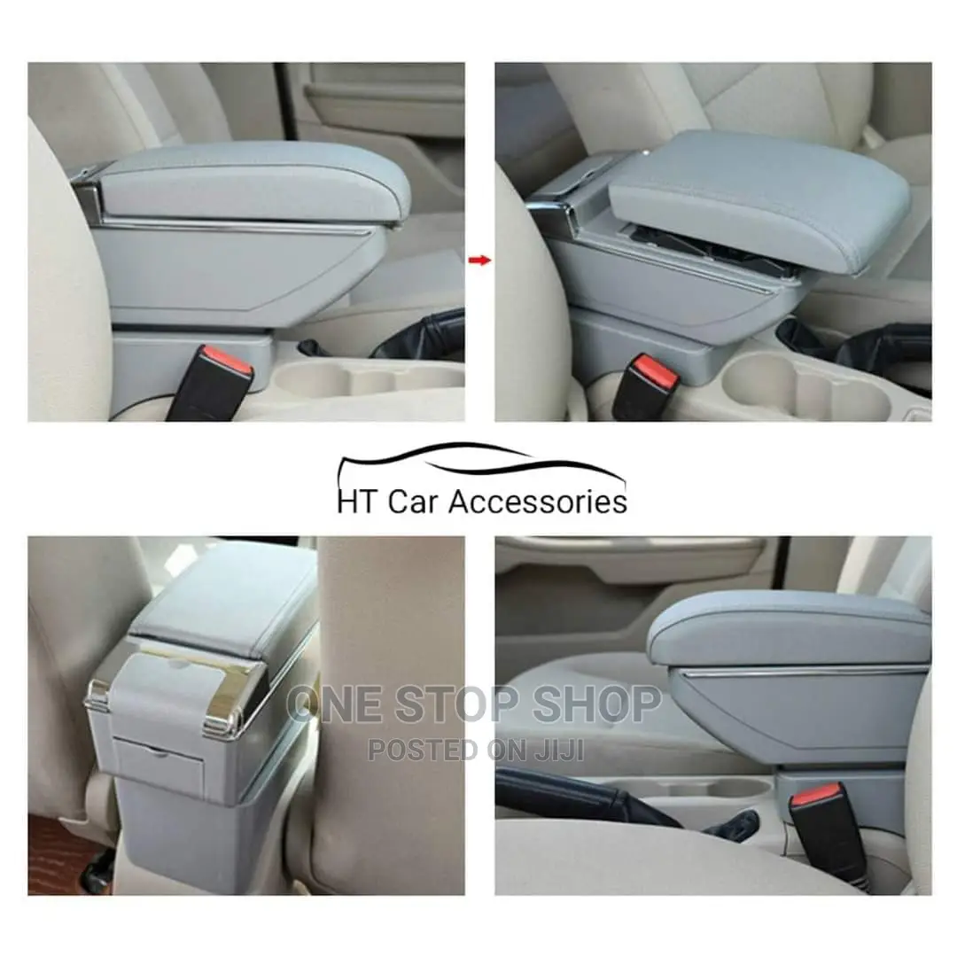 Grey Universal Fit Armrest Consoles With 7 Charging Usb Port