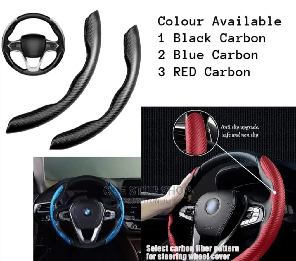 Carbon Fiber Pattern Antiskid Steering Cover
