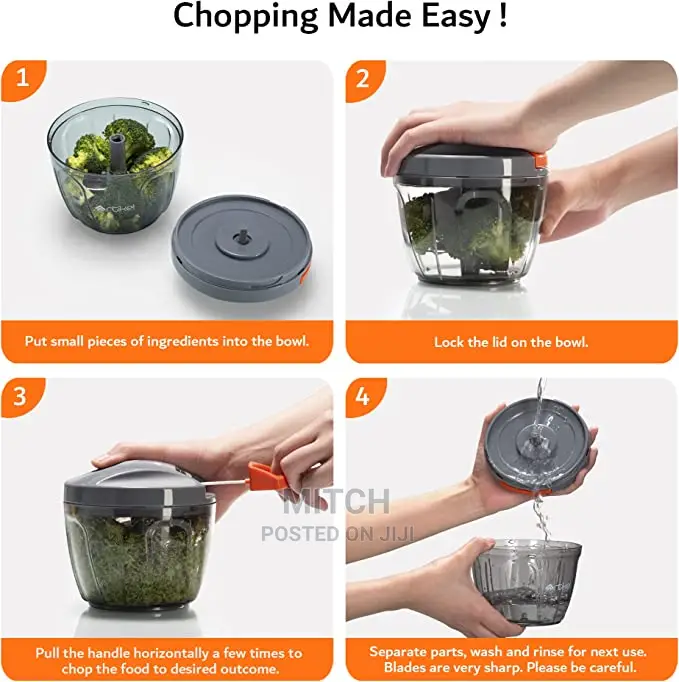 Artikel Manual Chopper Blender With Storage Lid