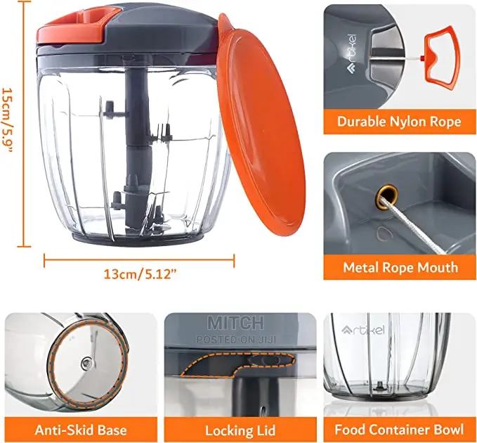 Artikel Manual Chopper Blender With Storage Lid