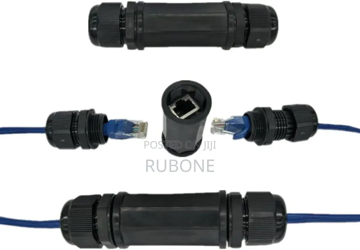 Locking Waterproof CAT6 RJ45 Female to Female LAN Ethernet N