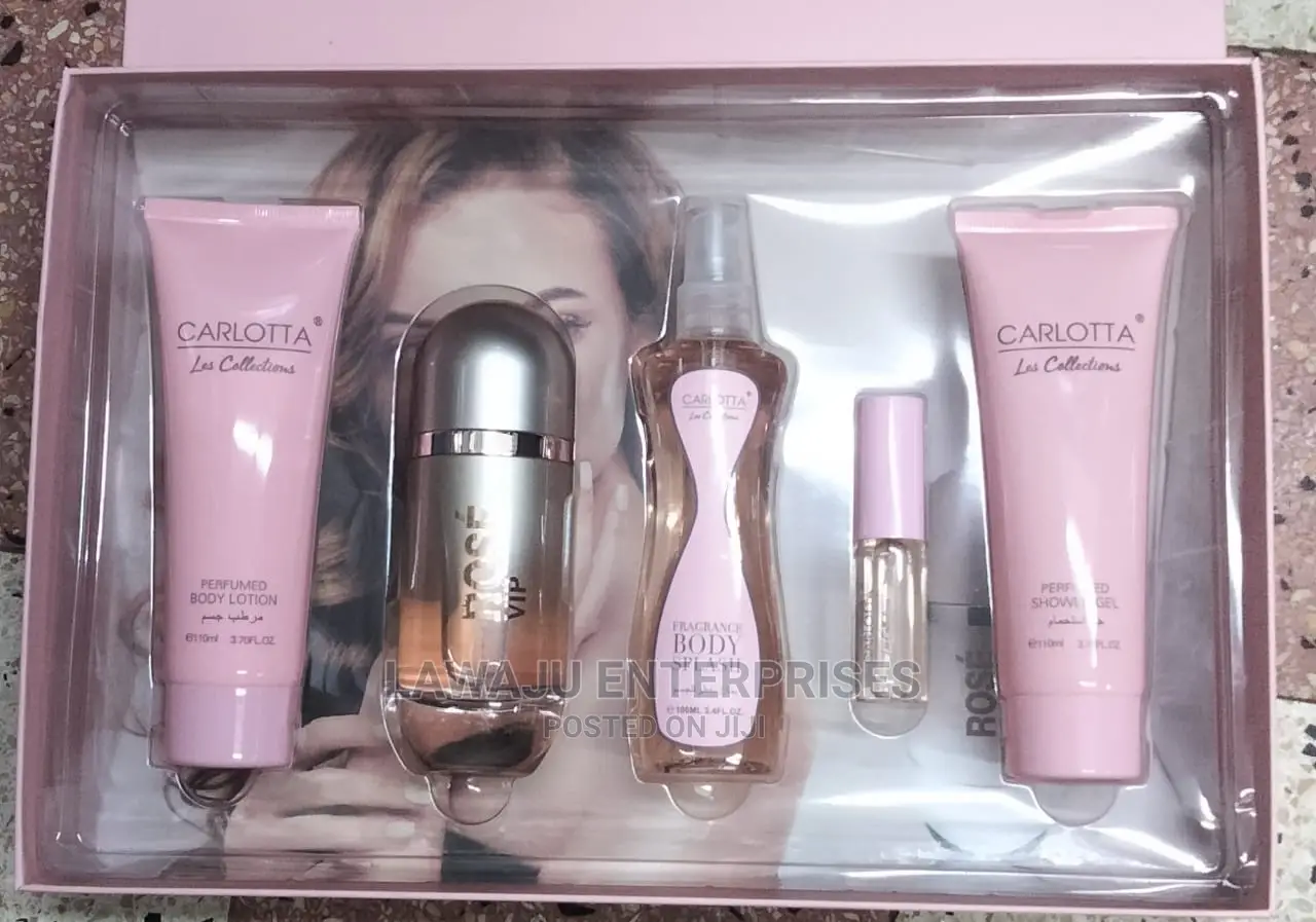 Rose Vip Perfume by Carlotta 5 PCS Combo Gift Set for Women