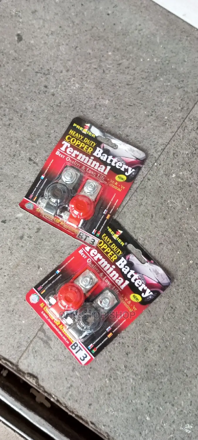 Heavy Duty Copper Battery Terminals Black Red