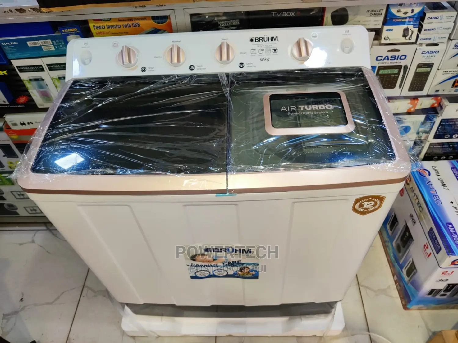 Bruhm Washing Machine 12kg Twin Tub.