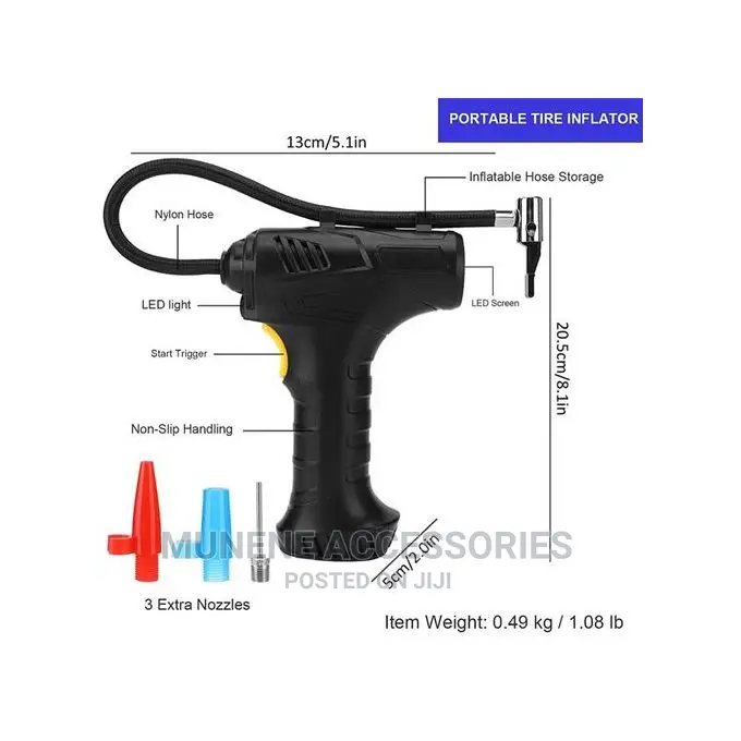 120W Car Air Compressor Electric Tire Inflator Digital Pump