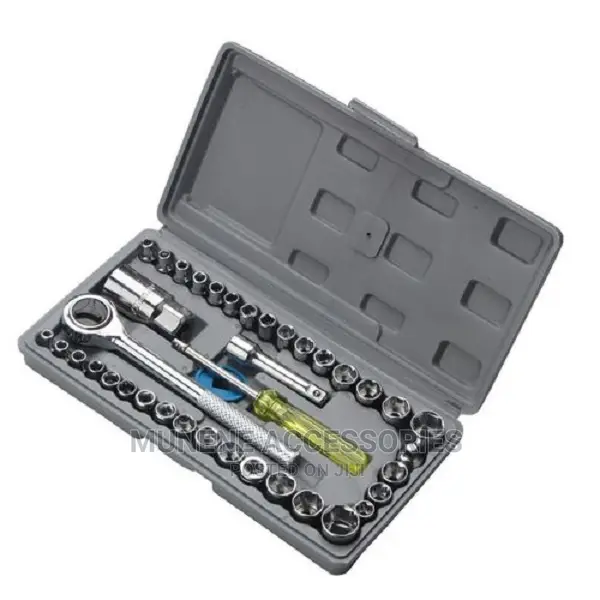 AIWA 40pc Socket Car Toolkit Ratchet Wrench Combination