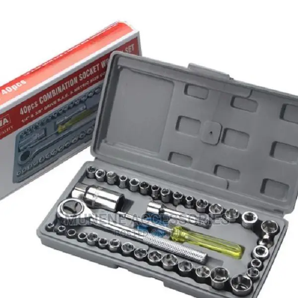 AIWA 40pc Socket Car Toolkit Ratchet Wrench Combination