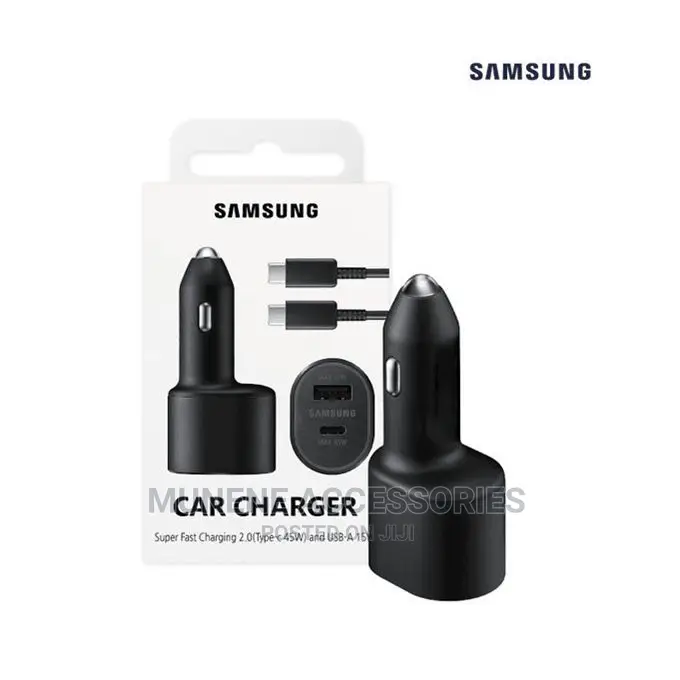 Samsung Super Fast Dual Car Charger (45W+15W) Two Port Pd