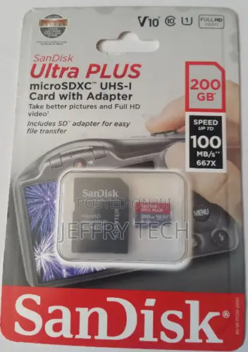 Sandisk 200GB Ultra Microsdxc A1 Class 10 Memory Card