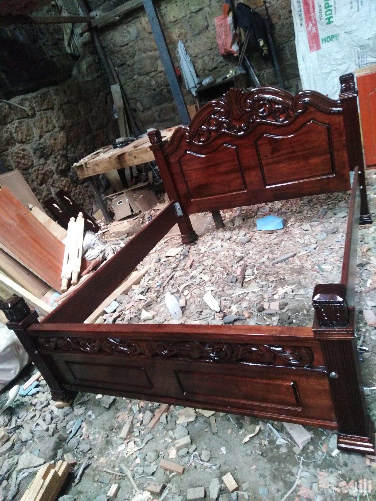 Mahogany Bed 5x6fts Solid-Premium Executive Bed