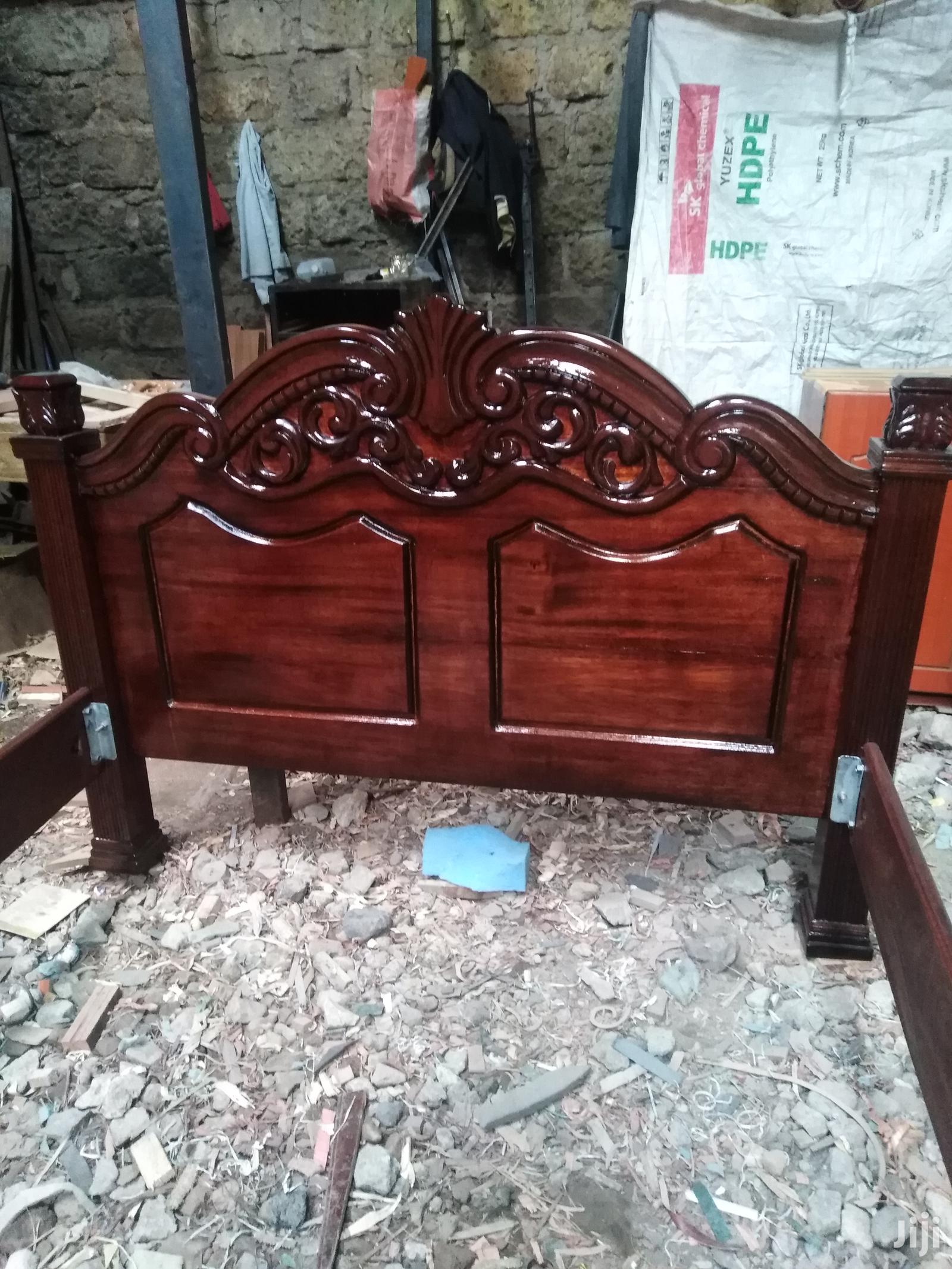 Mahogany Bed 5x6fts Solid-Premium Executive Bed