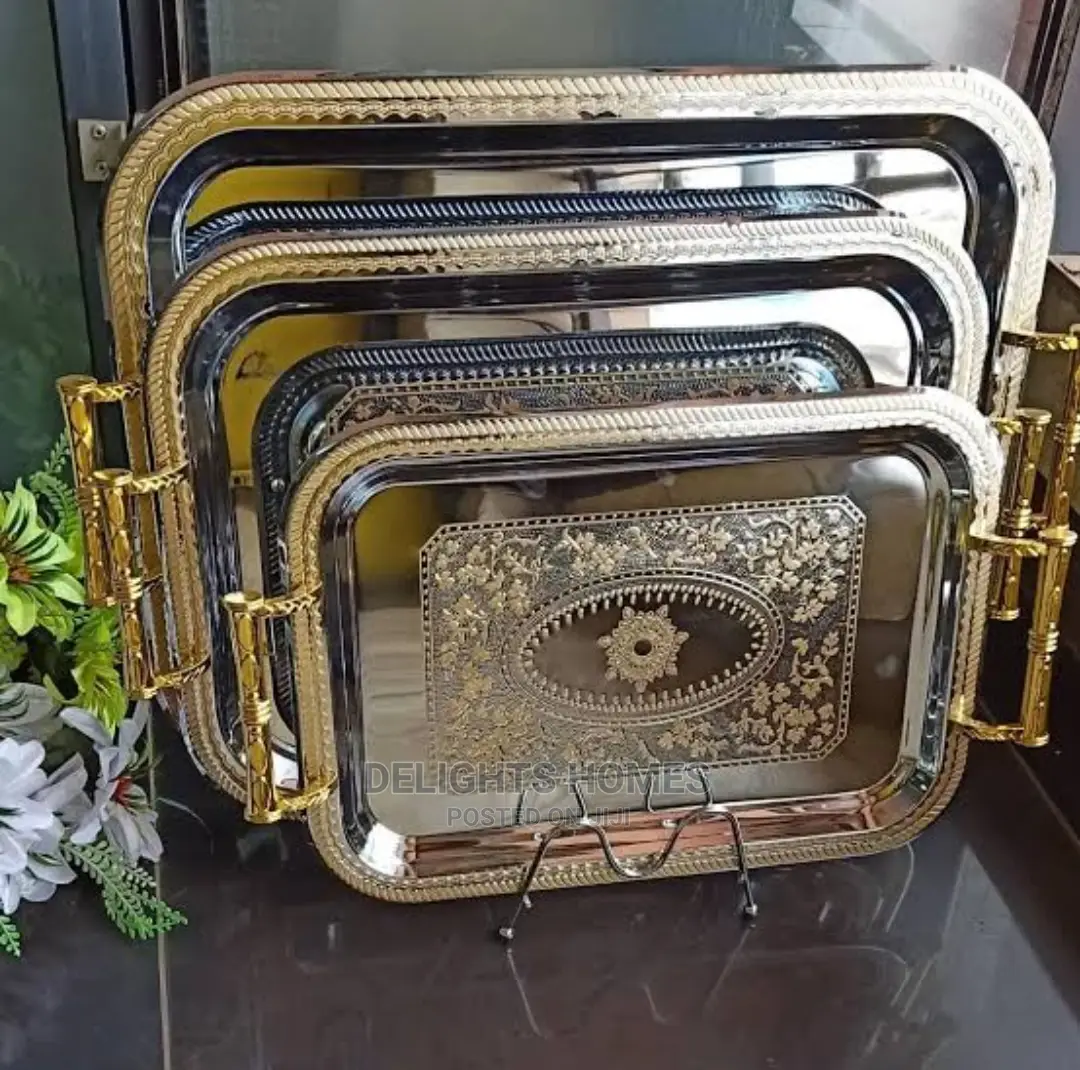 3 PCS Stainless Steel Tray Set
