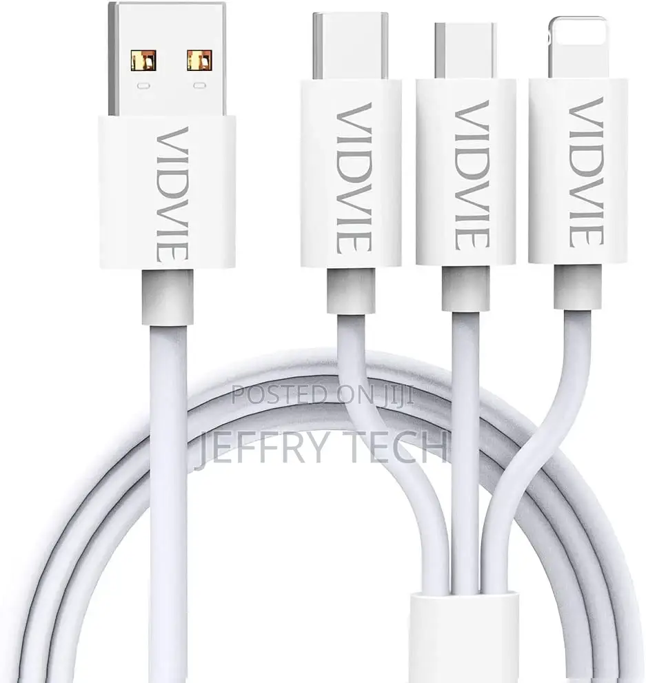 Vidvie Cb413 3 in 1 Cable for Mobile Charging