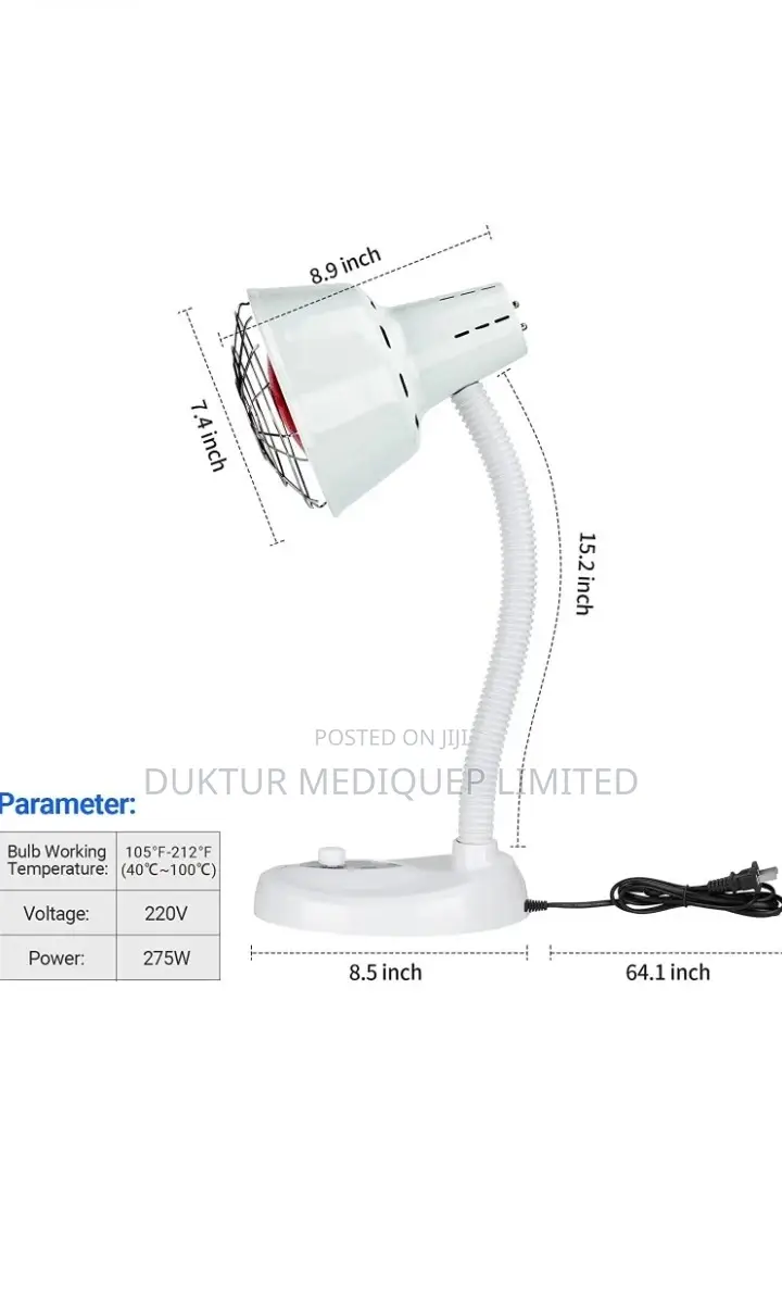 Infrared Lamp, 275w Near Infrared Light Therapy Heat Lamps