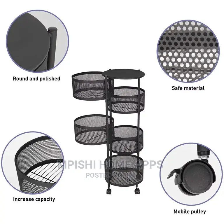 5 Layer Rotating Vegetable Rack