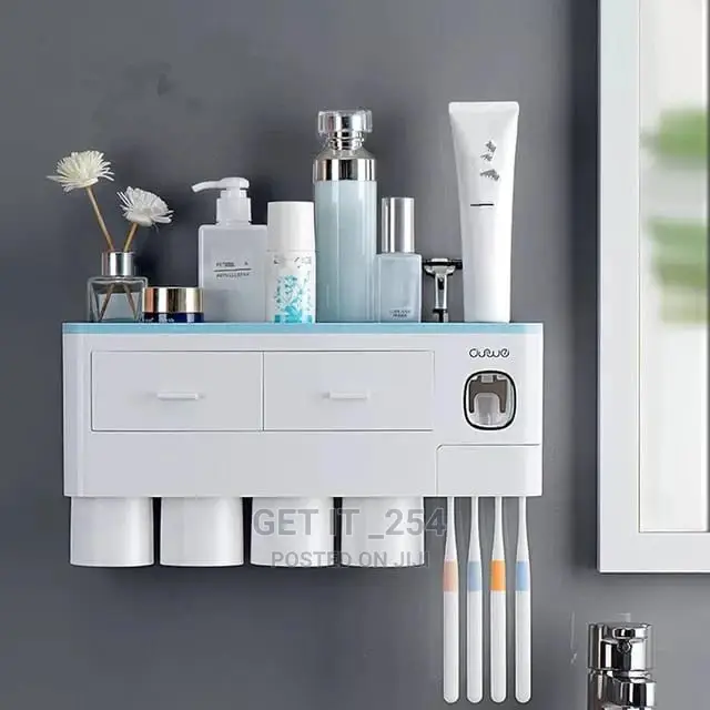 *Magnetic Inverted Automatic Toothpaste Dispenser With 4 Cup