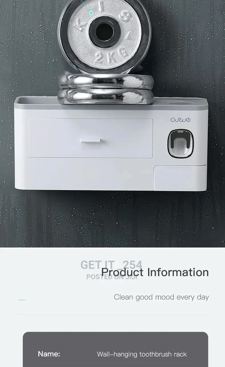 *Magnetic Inverted Automatic Toothpaste Dispenser With 4 Cup