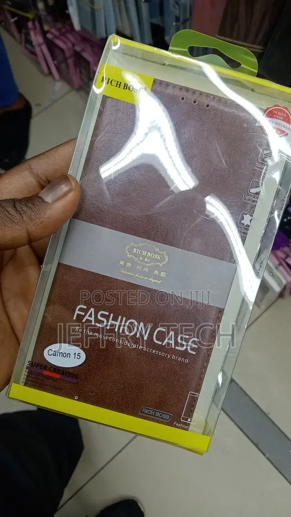 Flip Cover Case for Tecno Camon 15 (Black)